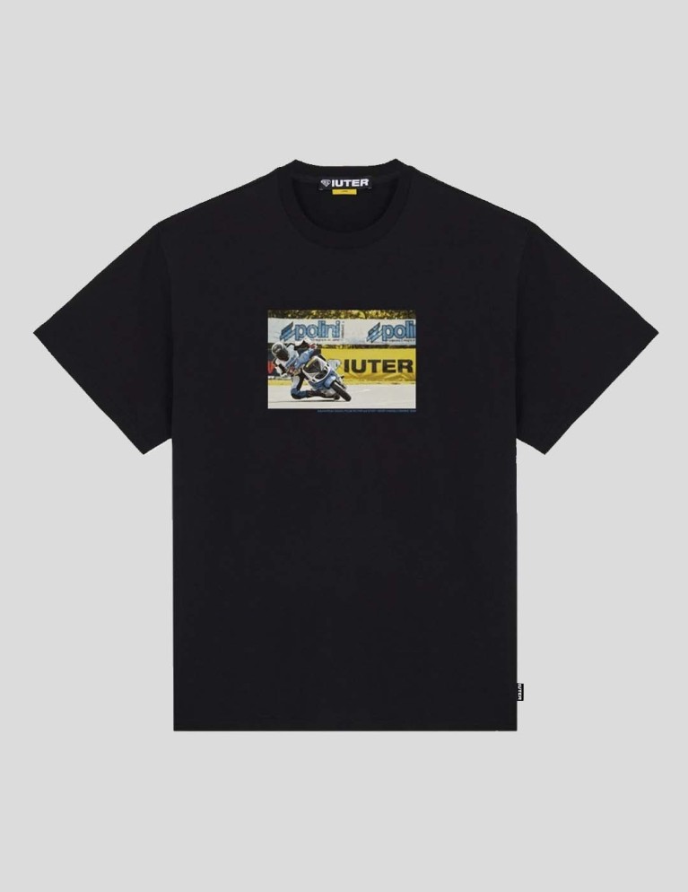 IUTER T-shirt x polini trofeo tee nero